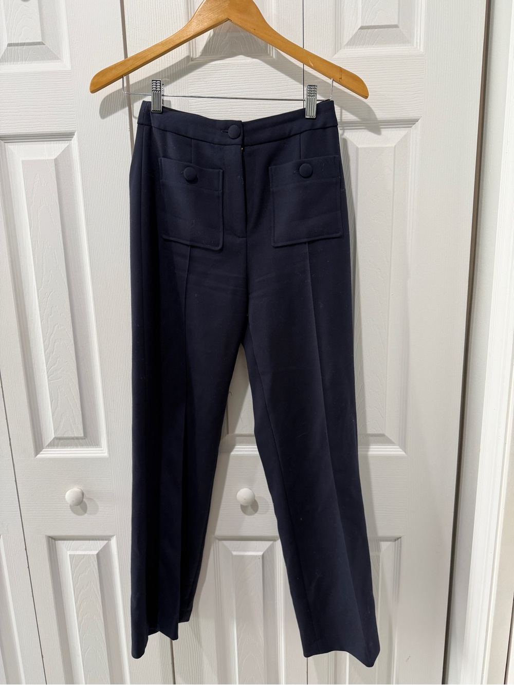 Sézane Dan Trousers Navy,  Size 34 US 2 - Picture 3 of 5